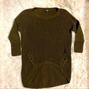 Express Chunky Knit Hi-Low Sweater